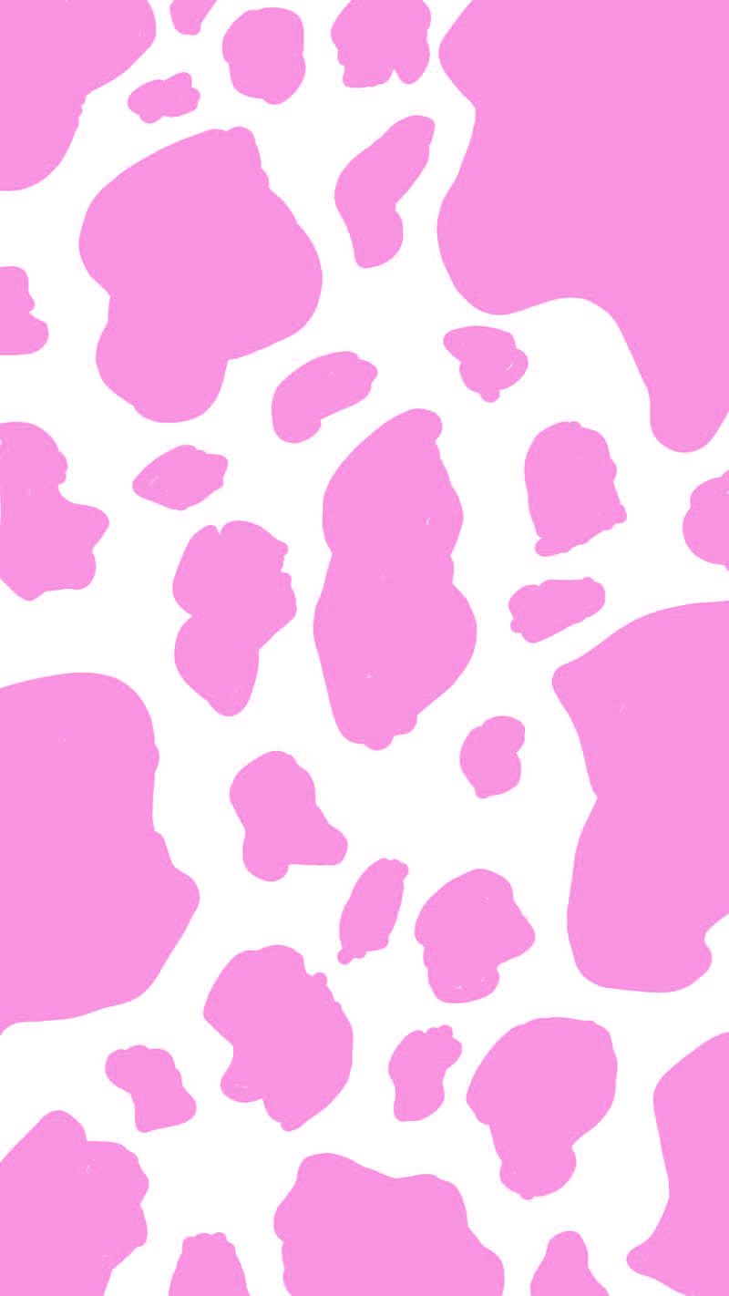 Cute Pink Cow Print Wallpaper
