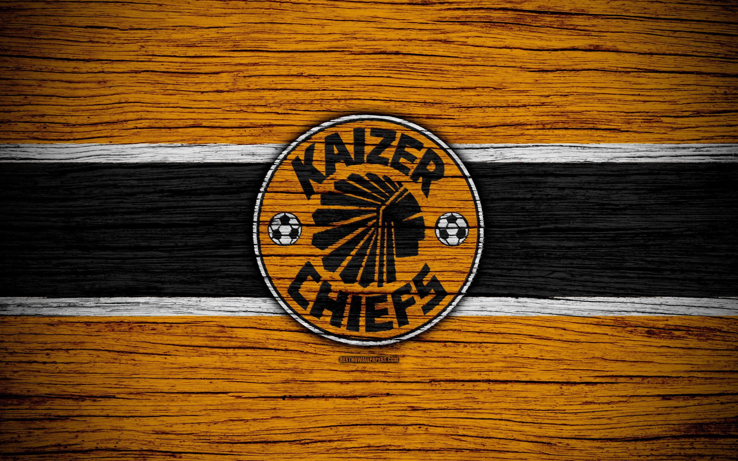 Download wallpapers FC Kaizer Chiefs, 4k, wooden texture, South