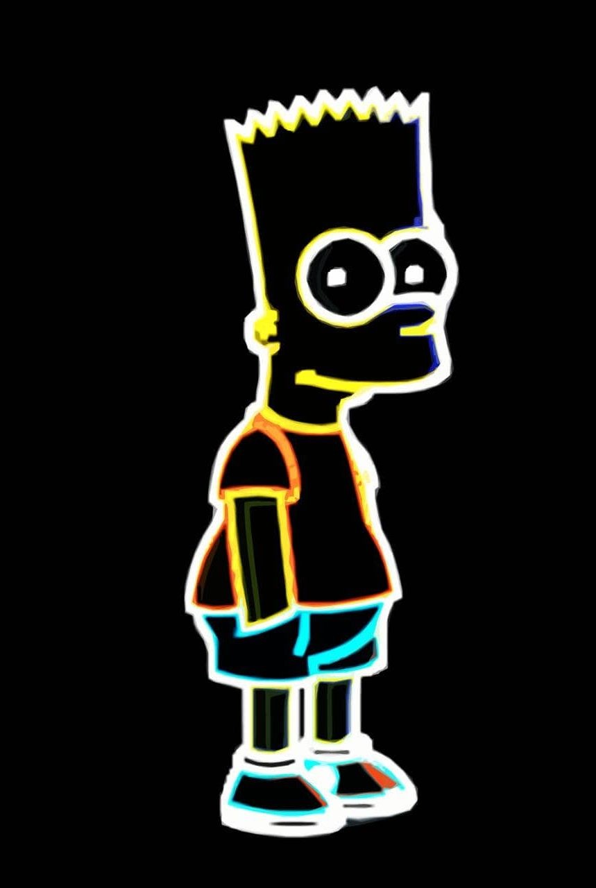 Bart Simpson Black Background
