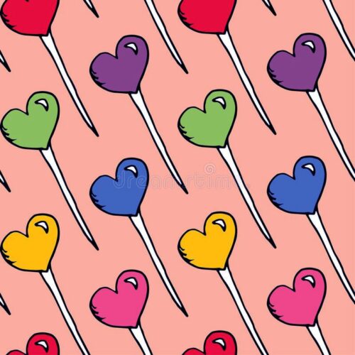 Candy hearts Wallpaper