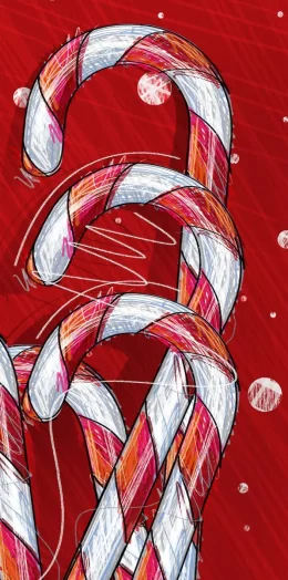 Christmas Candy Cane Wallpaper