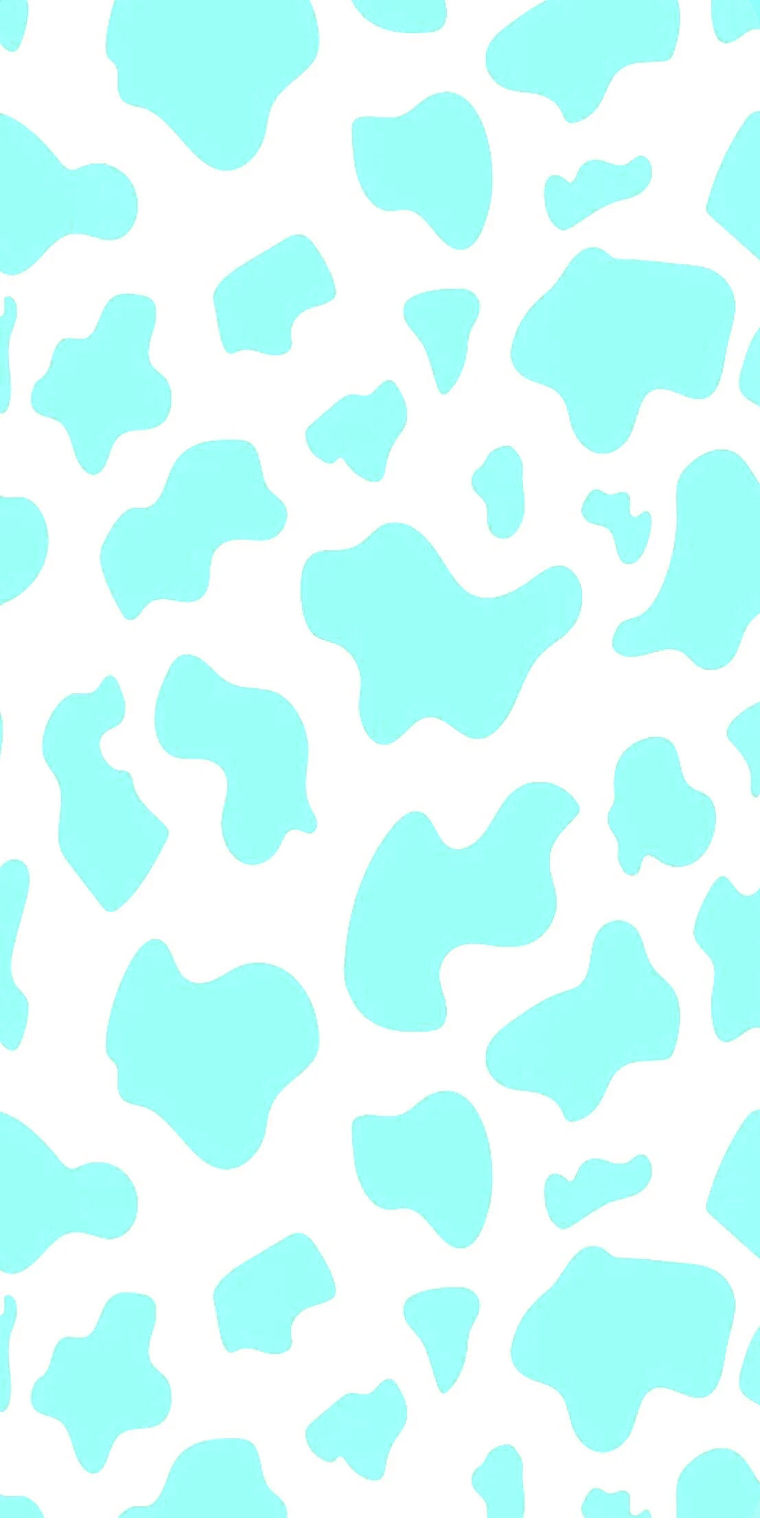 Download Cute Blue Cow Print Wallpaper