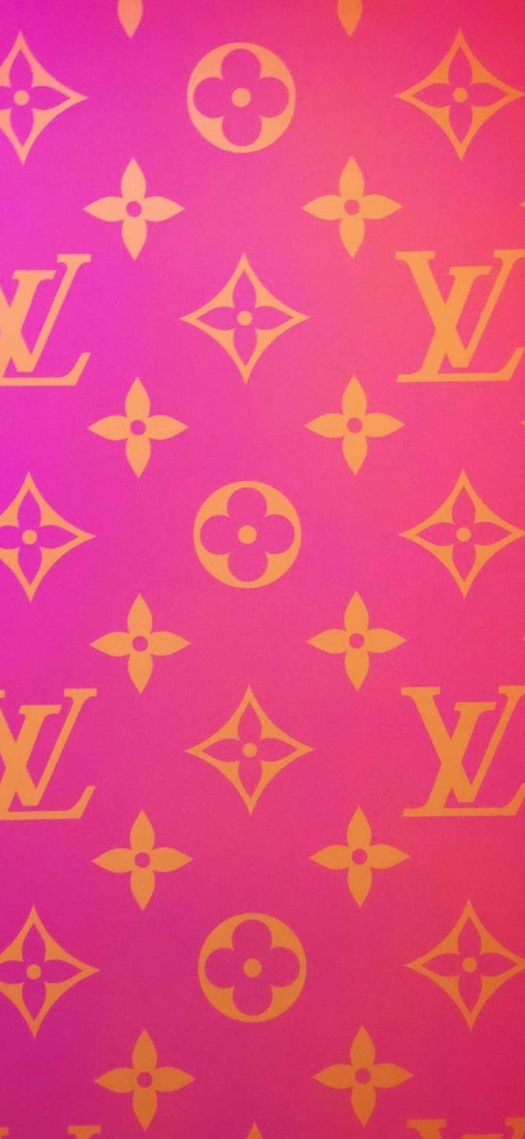 Download Pink With Gold Louis Vuitton Background