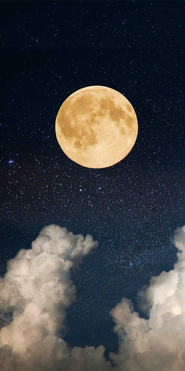 Moon And Stars Iphone Wallpaper