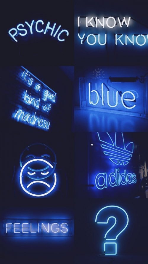 Neon Blue Aesthetic Wallpaper