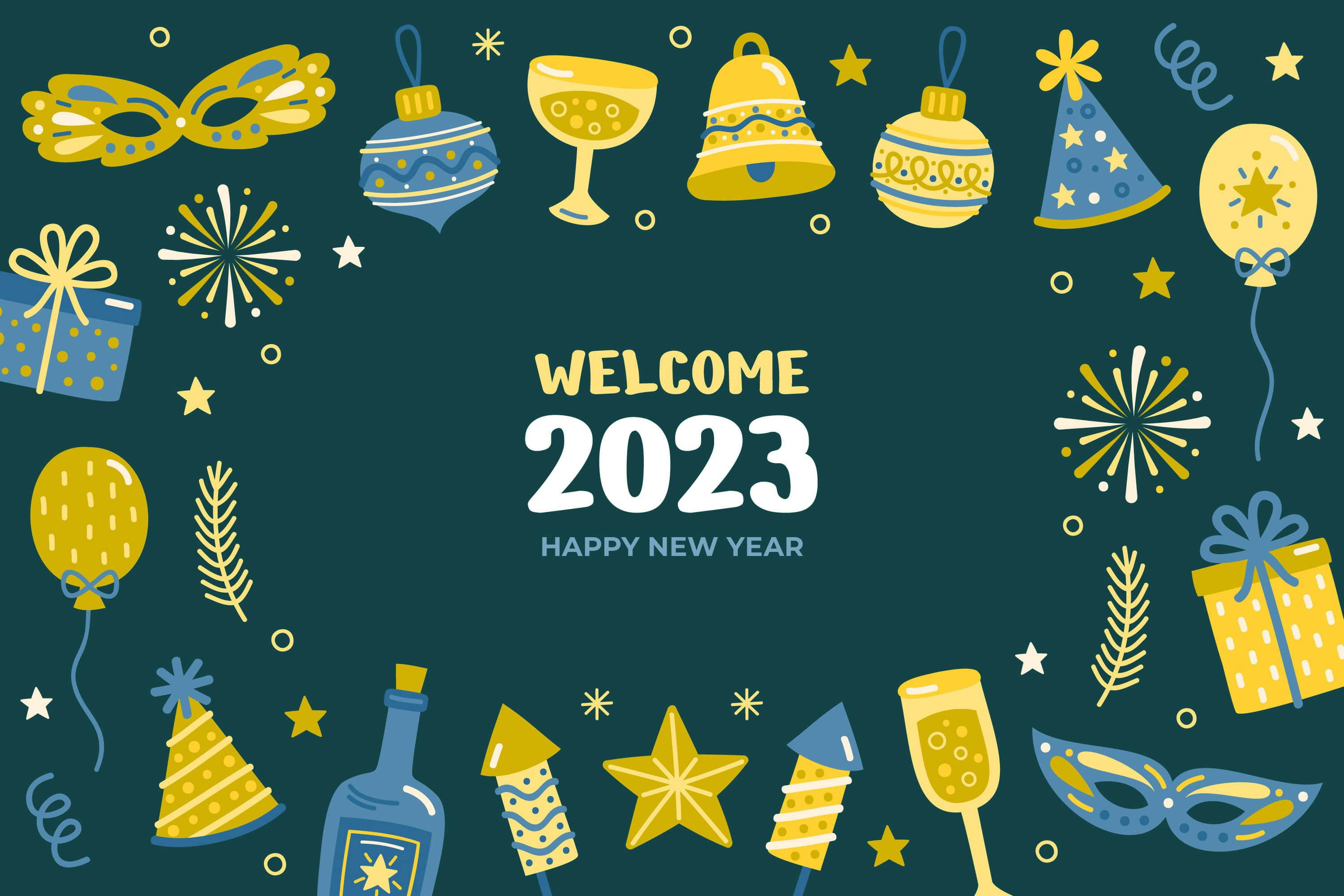 New Year Desktop 2023 Wallpaper