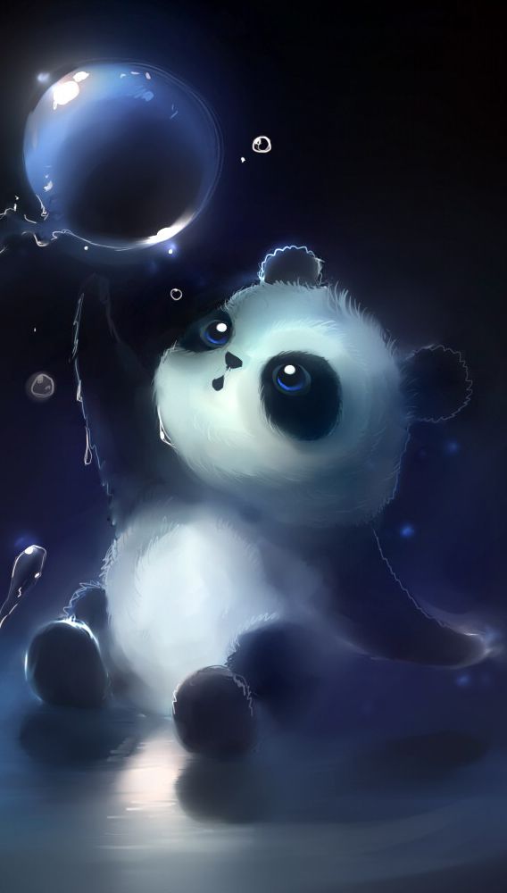 Panda, cartoon, HD phone wallpaper | Peakpx