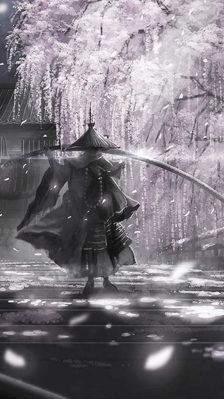 Premium Vector | Samurai anime girl illustration