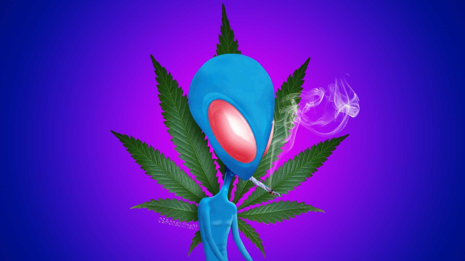 Alien Trippy Weed, Trippy Stoner HD wallpaper | Pxfuel
